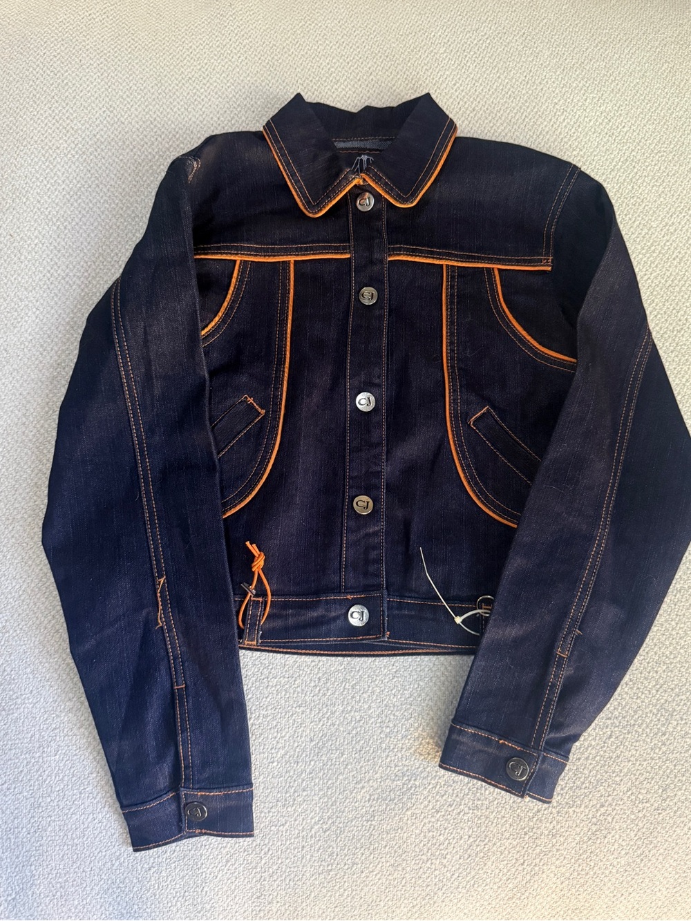 Crest Jeans Vintage Dark Denim Cropped Jacket